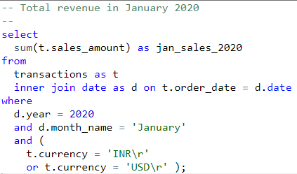 Query for YoY growth